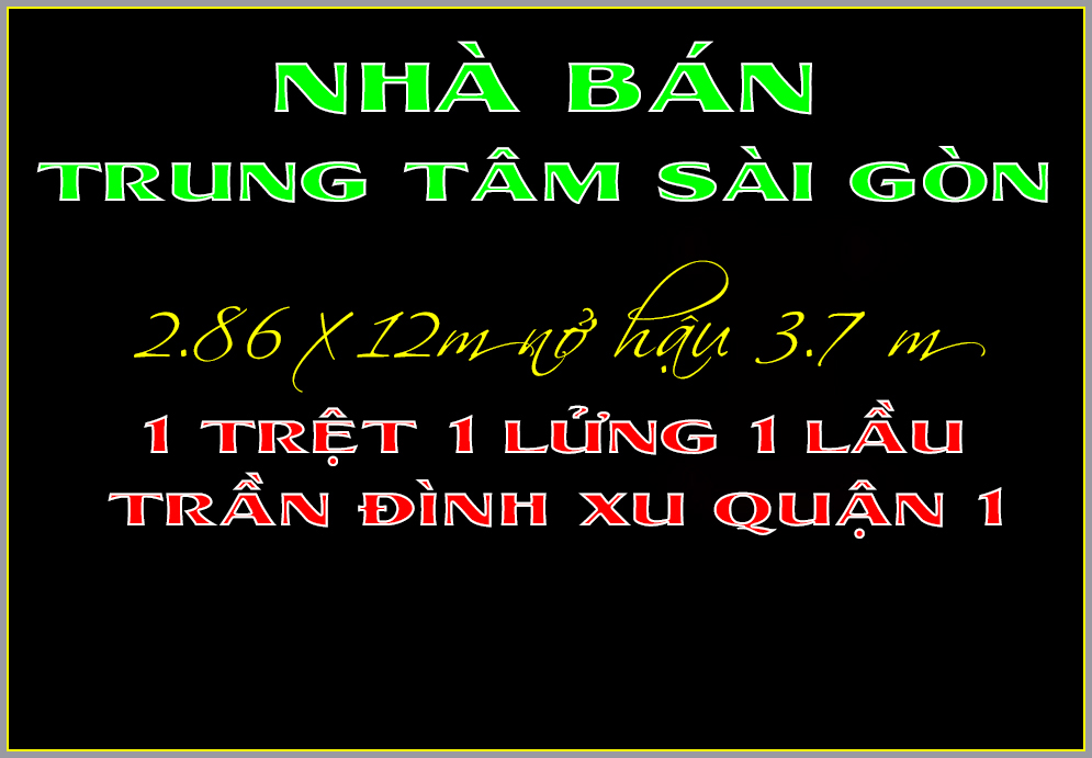 Nhà phố rẻ 1 trệt 1 lửng 1 lầu Trần Đình Xu Quận 1 TP.HCM